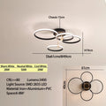 Modern LED Ceiling Chandelier – Dimmable Light with Remote & App Control, Gold/Chrome/Black Finish, for Living Room & Bedroom