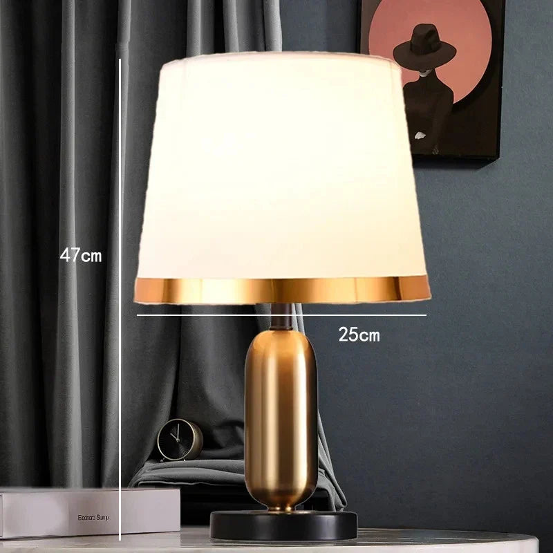 European Retro Bedroom Bedside Table Lamp - Modern American Decorative Lighting Fixture