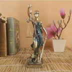 ERMAKOVA European antique bronze Greek goddess of justice statue Fair Angels resin sculpture ornaments desktop home decoration gift