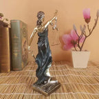ERMAKOVA European antique bronze Greek goddess of justice statue Fair Angels resin sculpture ornaments desktop home decoration gift