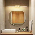 Modern Gold LED Wall Lamp – Bathroom Mirror Light with Touch Switch for Bedroom, Living Room, and Vanity Lighting | Vinantica