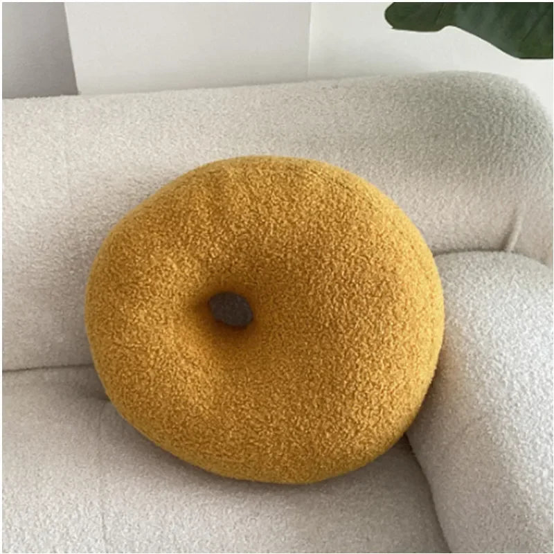 Nordic Bouclé Abstract Cushion – Minimalist Plush Pillow | Vinantica