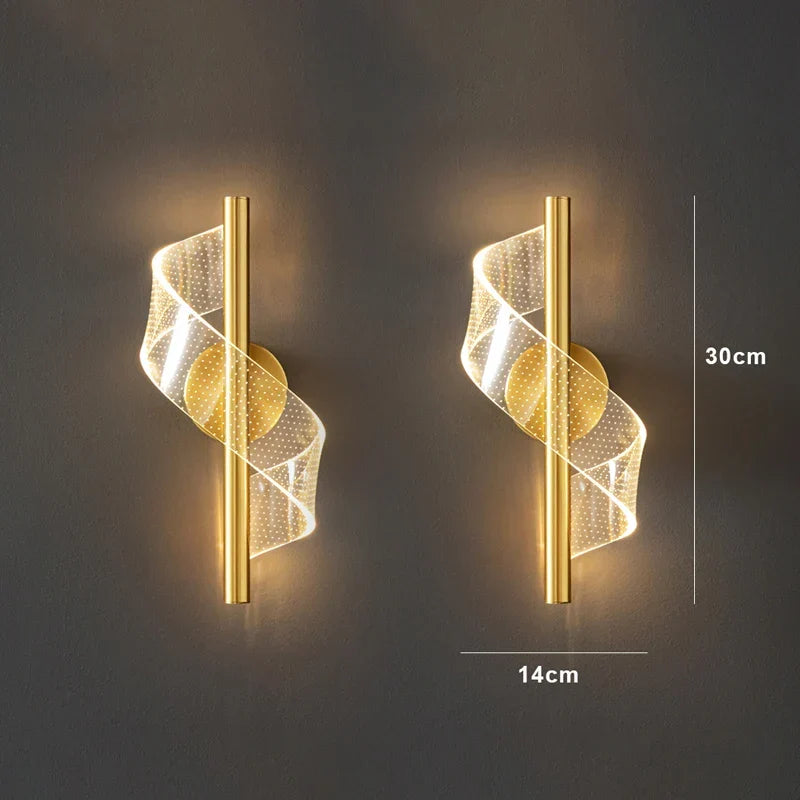 Nordic LED Pendant Light – Modern Hanging Lamp for Living Room, Bedroom, Dining Table, and Aisle – Gold Acrylic Shade, Indoor Home Decoration