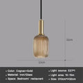 Modern Nordic Glass Pendant Light – Single Head LED Hanging Lamp for Dining Room, Bedroom, Cafe, and Study – White, Green, Cognac & More