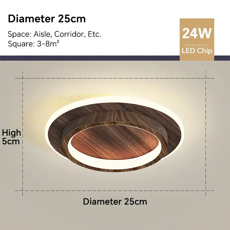 Modern LED Ceiling Lamp - Square Ceiling Light Fixture for Living Room, Stair, Aisle, and More