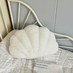Pastel Shell Cushion – Fluffy Bouclé Plush Pillow | Vinantica