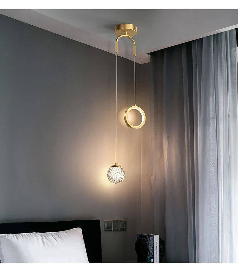Modern LED Pendant Light – 2-Way Indoor Hanging Lamp for Living Room, Bedroom, Dining Table with Adjustable 3 Light Colors