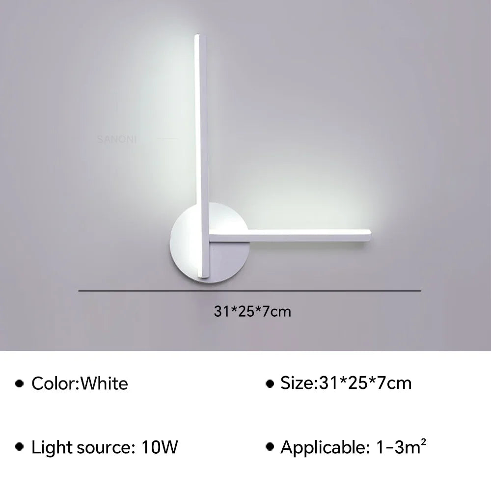 Modern LED Wall Lamp Bedside Sconce - Home Decor Lighting Fixture for Living Room, Bedroom, Hotel