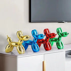 Nordic Balloon Dog Sculpture Resin Animal Ornament Art Sculptures and Figures Craft Home Decoration Room Desktop Accessories