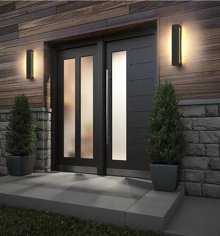 18W Modern Waterproof Outdoor LED Wall Lamp - IP65 Garden Porch Sconce