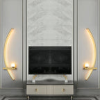 Modern LED Wall Lamp Black Gold - Sleek Long Strip Design for Versatile Illumination
