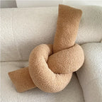 Nordic Bouclé Abstract Cushion – Minimalist Plush Pillow | Vinantica
