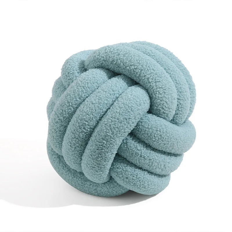 Throw Pillow - Cozy - Hand-Knotted Ball - Sheepskin