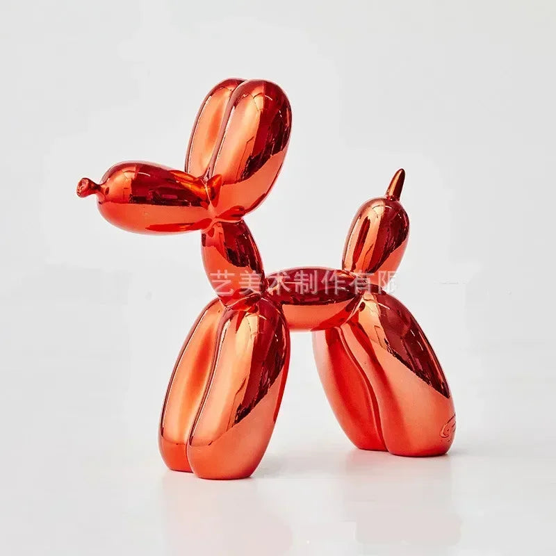 Nordic Balloon Dog Sculpture Resin Animal Ornament Art Sculptures and Figures Craft Home Decoration Room Desktop Accessories