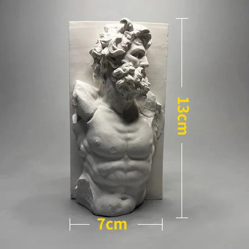 Nordic INS Style Character Plaster Statue DIY Painted Sketch Photography Props Table Decorations Home Art Plaster Decoration