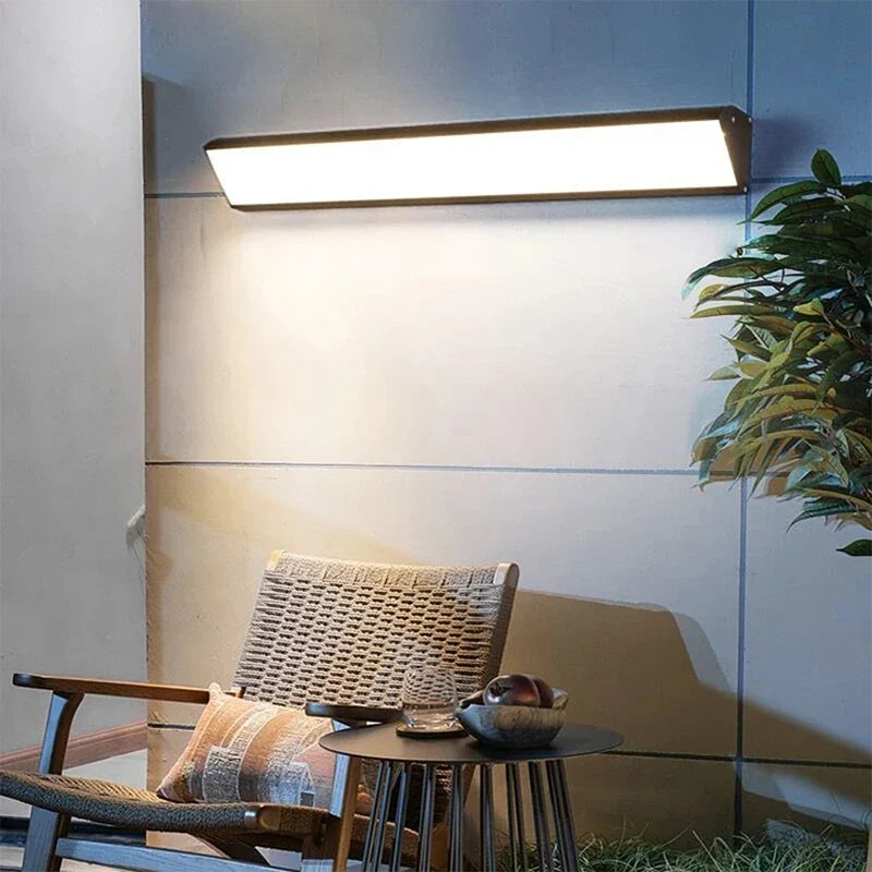 Long Strip LED Outdoor Wall Lamps - Waterproof Aluminum Lights for Porch, Garden, Corridor
