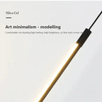 Modern LED Long Pendant Light for Dining Room, Bedroom & Living Room – Touch Switch, Aluminum Hanging Lamp, White & Black Lampshade