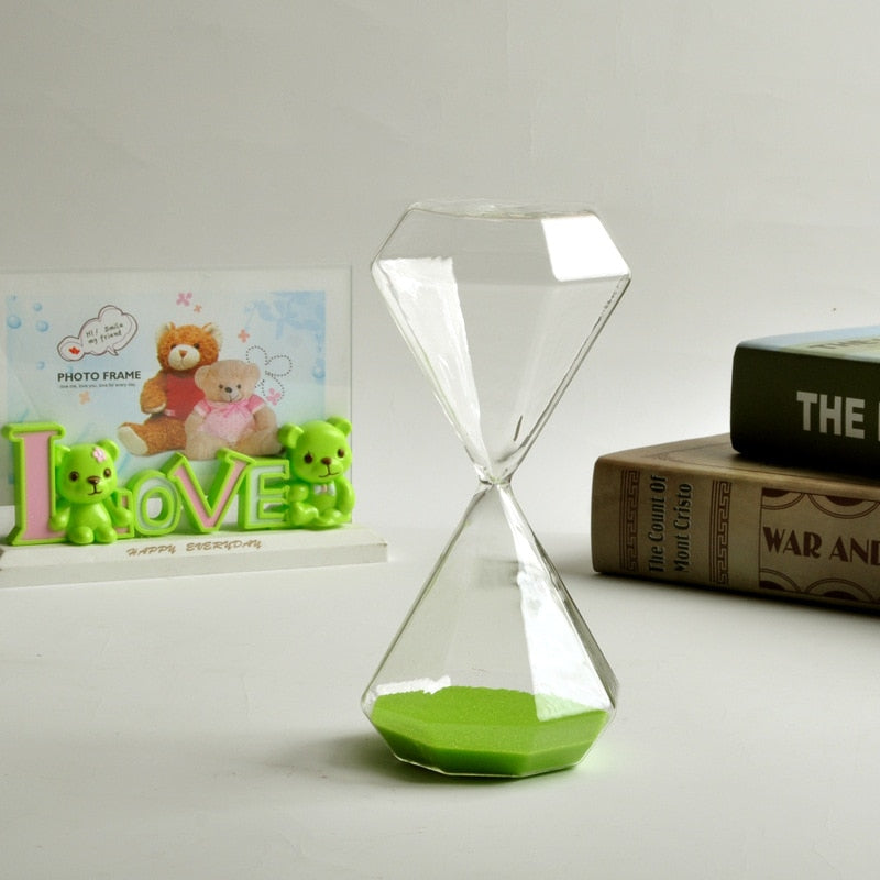 5–60 Minute diamond hourglass, hourglass, hourglass, children's gift, hourglass, home decoration, available in multiple color options