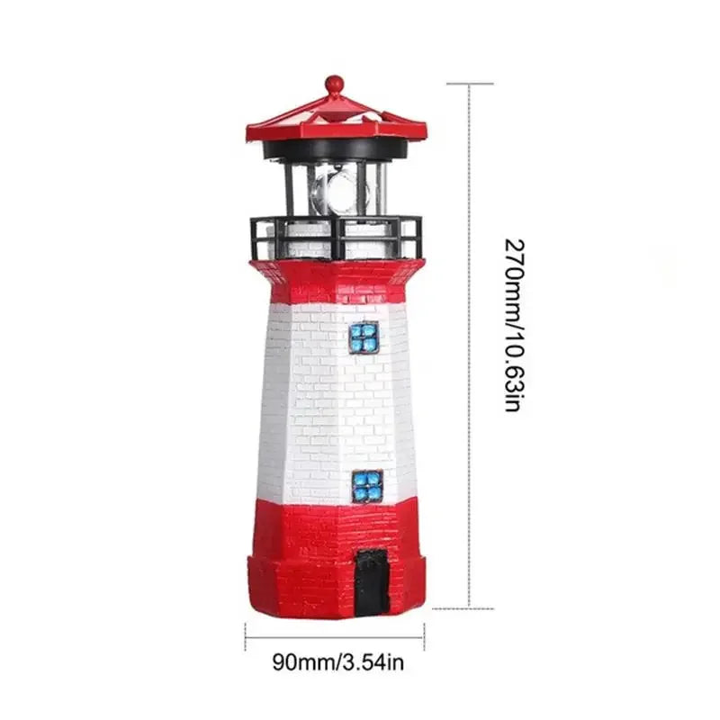 LED Lighthouse Solar Outdoor Landscape Lamp