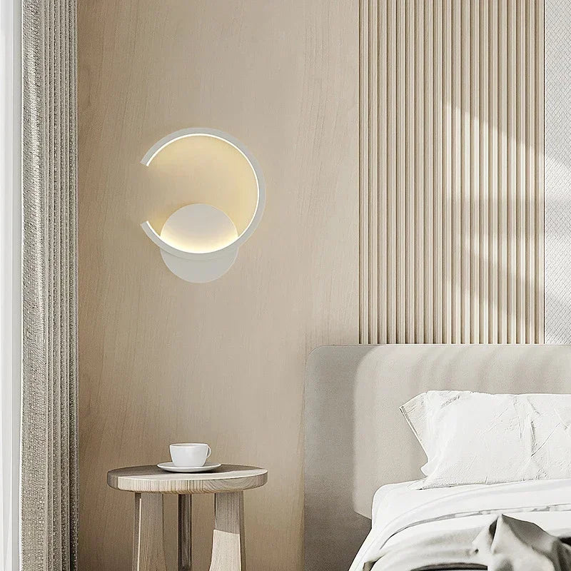 Modern LED Wall Lamp – Nordic Style Black, White, and Gold Wall Lighting for Living Room, Bedroom, Aisle, and Home Decor