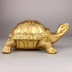 Brass Feng Shui Turtle Statue Lucky Animal Sculpture for Longevity Home Office Decoration Figurine Gift Study Ornament