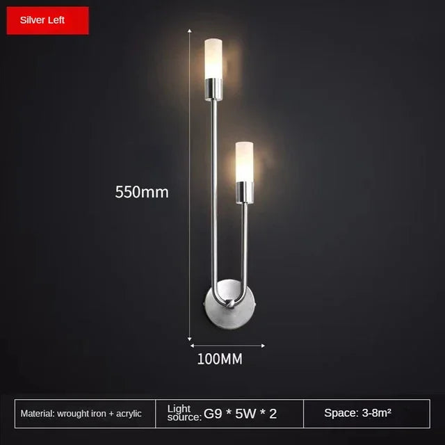 Modern Gold LED Wall Light – Nordic Sconce for Living Room, Bedroom, Kitchen, and Hallway Décor