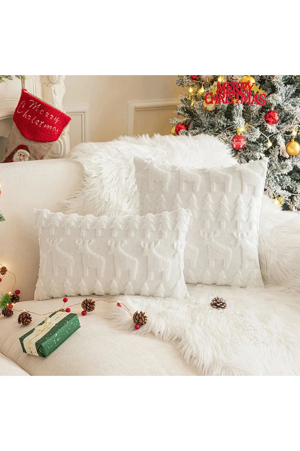 Plush decorative cushion cover | Vinantica