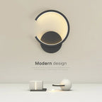 Modern LED Wall Lamp – Nordic Style Black, White, and Gold Wall Lighting for Living Room, Bedroom, Aisle, and Home Decor