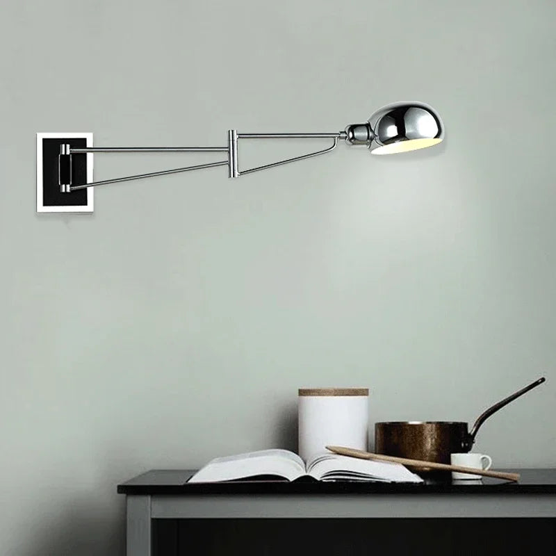Modern Foldable LED Wall Lamp – Retractable Eye-Protective Wall Light for Bedroom, Study, Living Room, and Bathroom