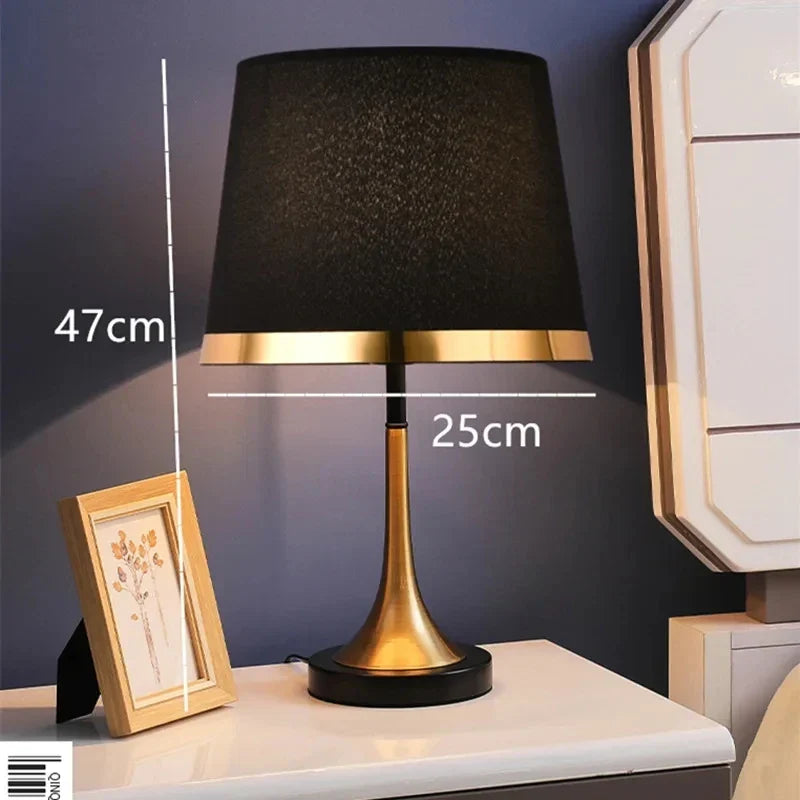 European Retro Bedroom Bedside Table Lamp - Modern American Decorative Lighting Fixture