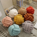 Throw Pillow - Cozy - Hand-Knotted Ball - Sheepskin