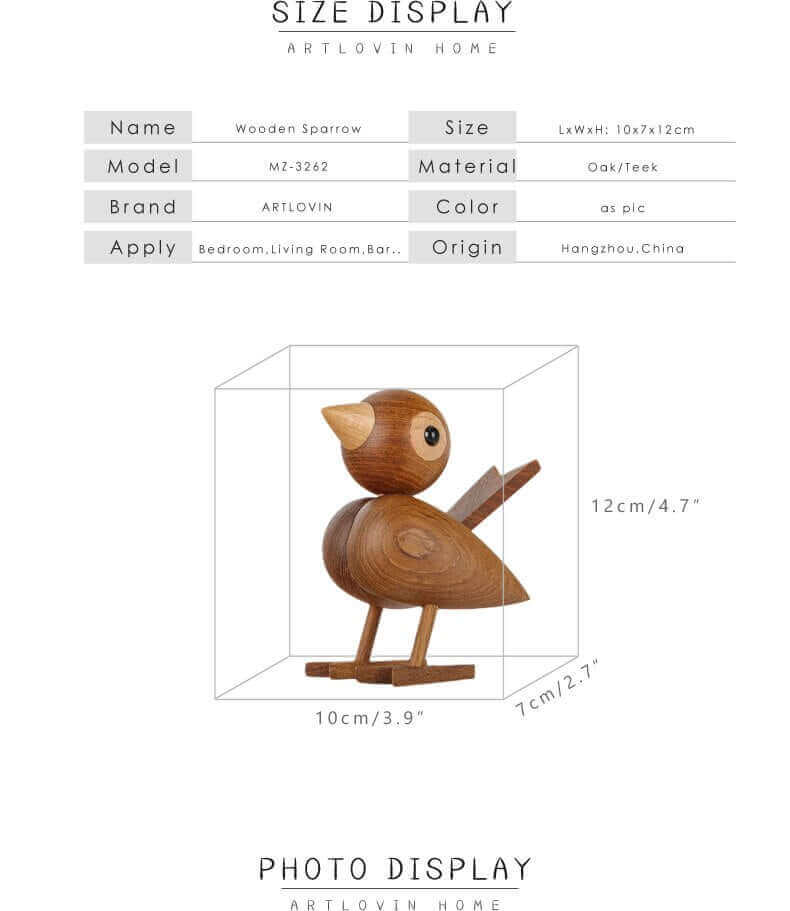 A little bird told me, Nordic wooden ornament