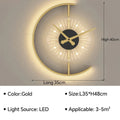 Modern LED Clock Wall Lamp – Stylish Wall-Mounted Light for Bedroom, Living Room, and Home Décor