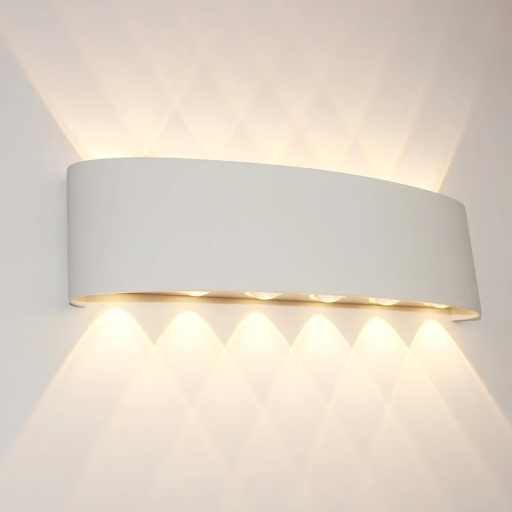 Body Motion Sensor Wall Light Waterproof Outdoor LED Wall Sconce Up Down Glowing Lamps Garden Yard Induction Corridor Wall Lamp