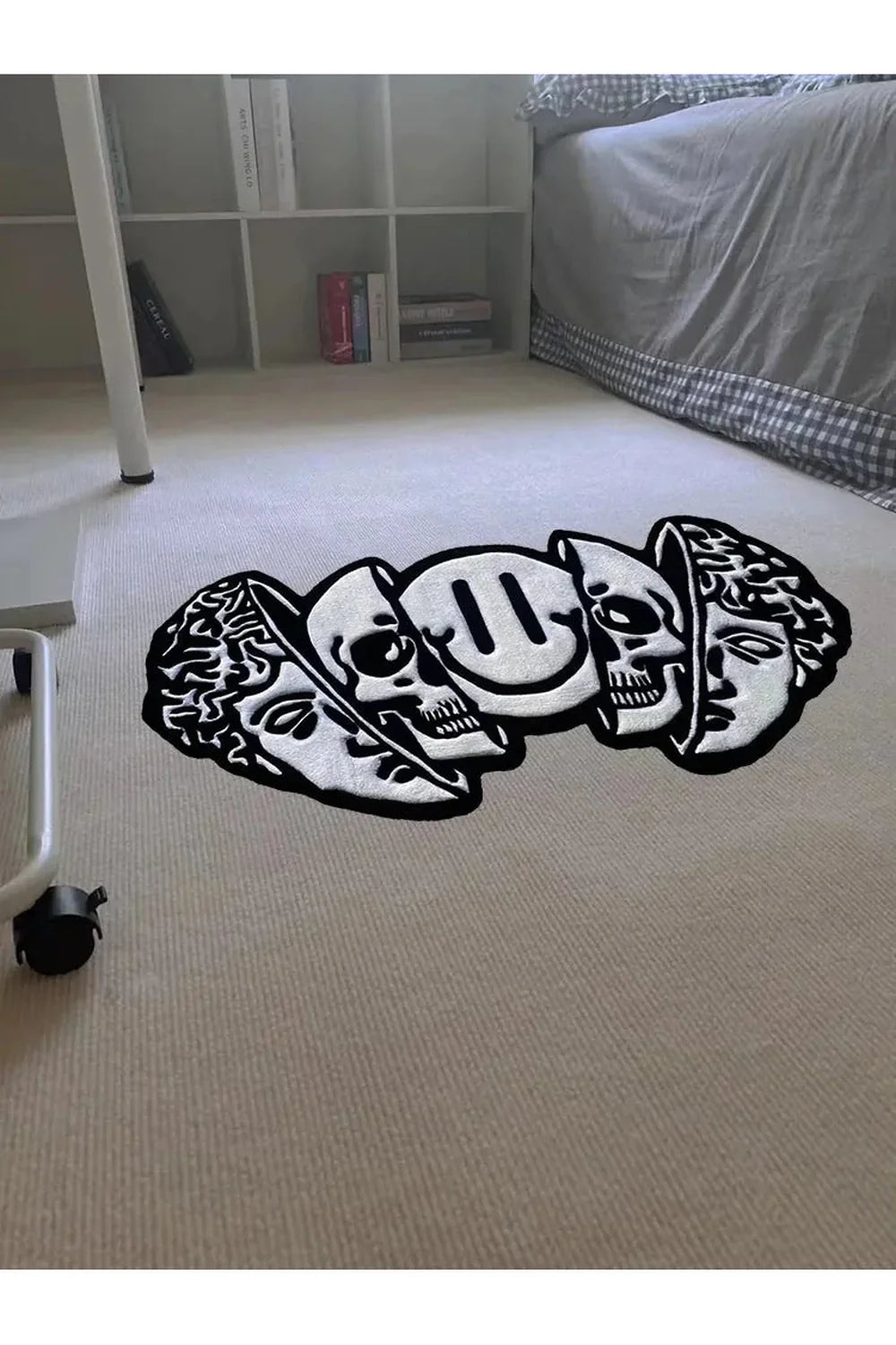 Skull Black Rug