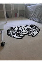 Skull Black Rug
