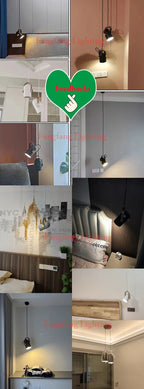 Modern Rotatable Pendant Light – Adjustable Metal Hanging Lamp for Bedroom, Living Room, Dining Room, or Kitchen