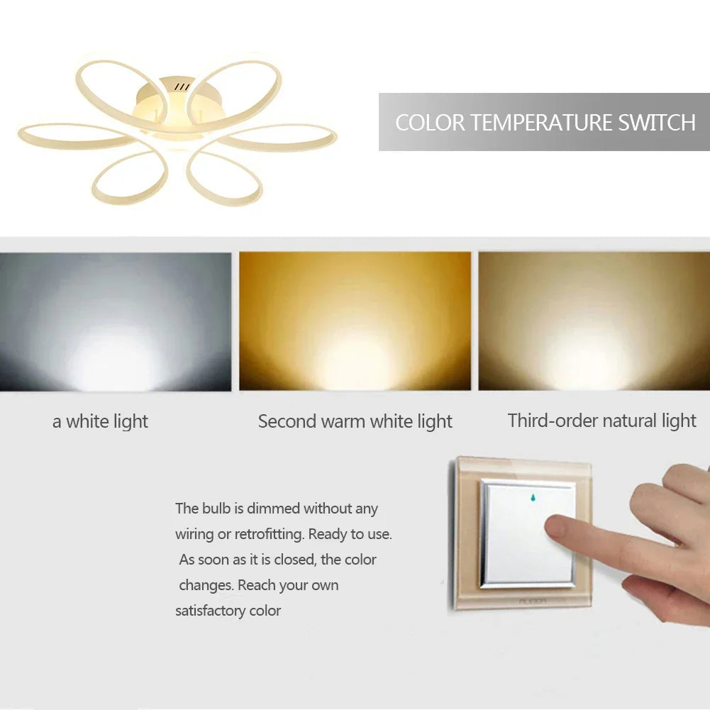 Flush Mount Lamp Three Colors Modern LED Aisle Ceiling Lamp Super Bright Living Room Corridor Lights Eye Care Home Decor Fixture