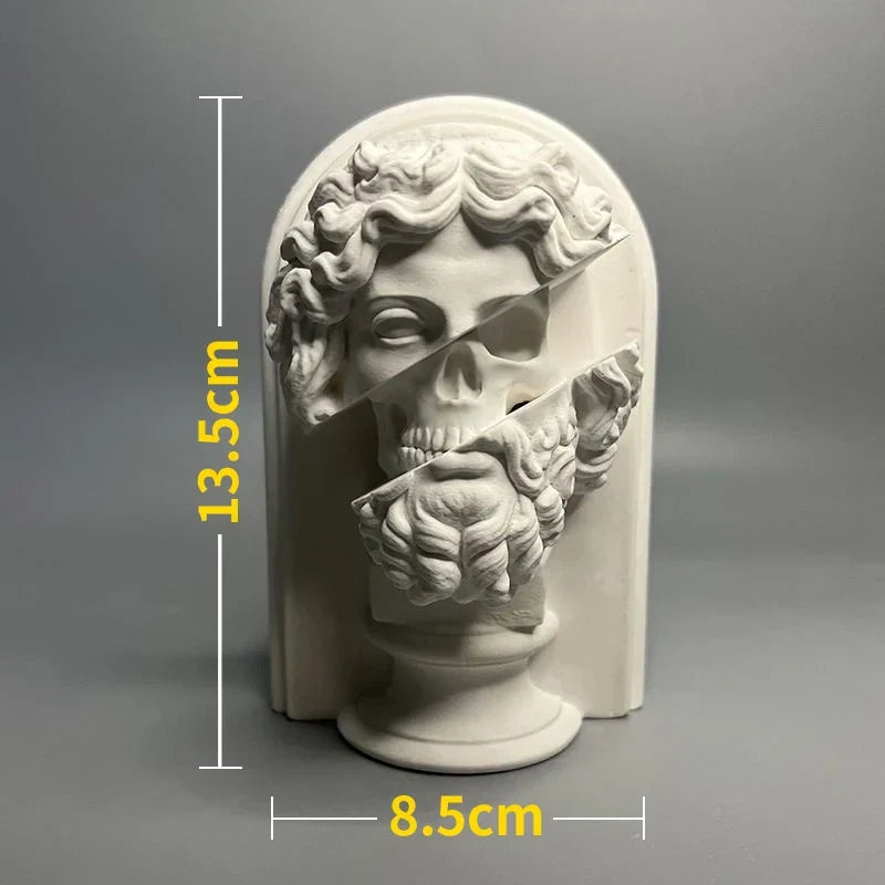 Nordic INS Style Character Plaster Statue DIY Painted Sketch Photography Props Table Decorations Home Art Plaster Decoration