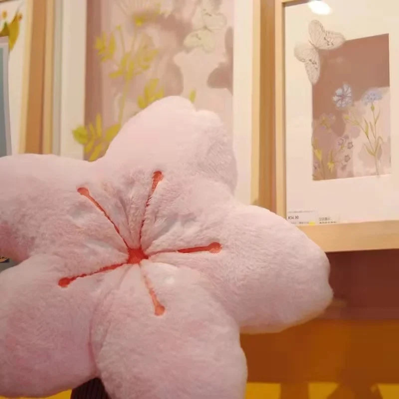 Floral pillow paradise with pink accent