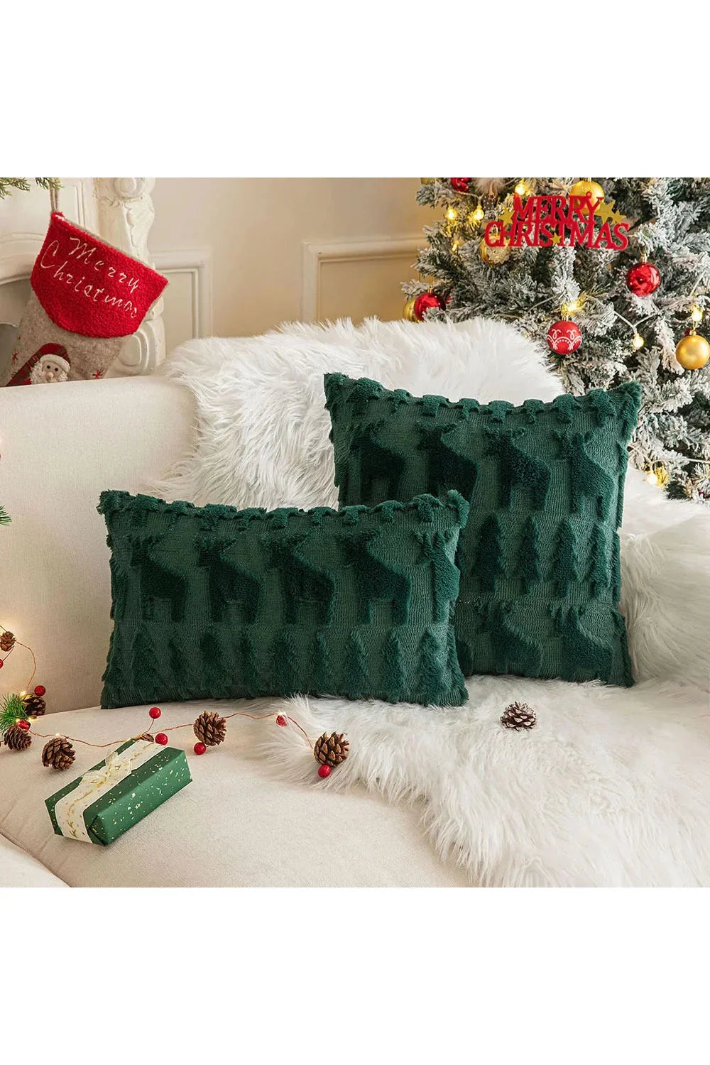 Plush decorative cushion cover | Vinantica