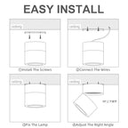 Modern LED Wall Lamp – Round Surface Mounted Downlight with Neutral, Cool, & Warm Light Options for Kitchen, Bedroom, Dining Room, and More
