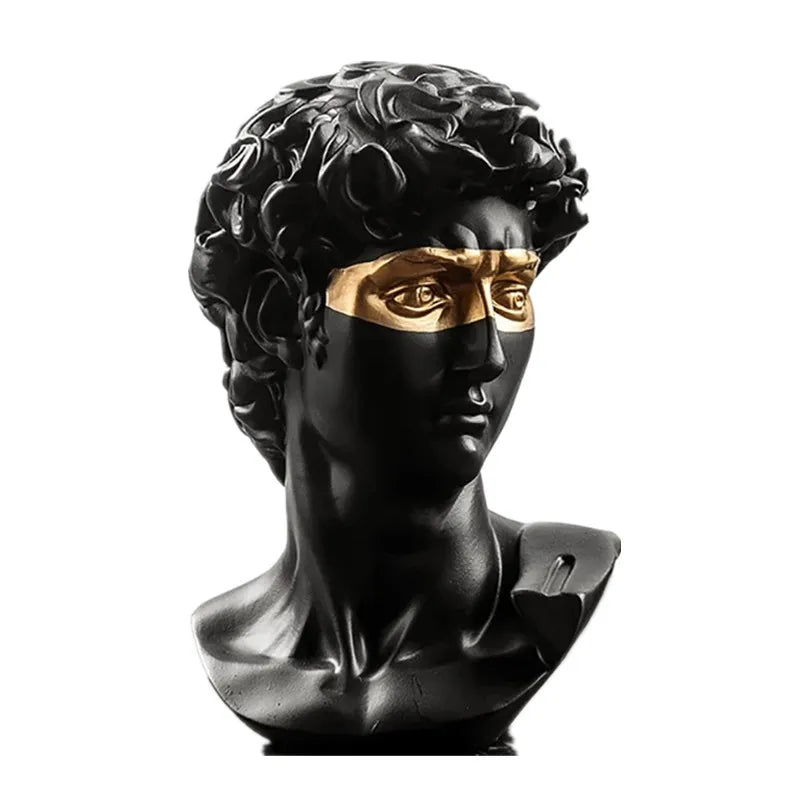 Statues for decoration, 15 cm, David, coffee table, home decoration, ornaments, bust of a room made of plaster, white resin, decorative art sculpture