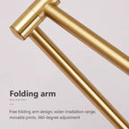 Nordic LED Glass Wall Lamp – Swing Arm Telescopic Folding Reading Light for Bedroom, Living Room, and Study, Adjustable Long Pole Design