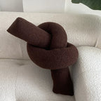 Nordic Bouclé Abstract Cushion – Minimalist Plush Pillow | Vinantica