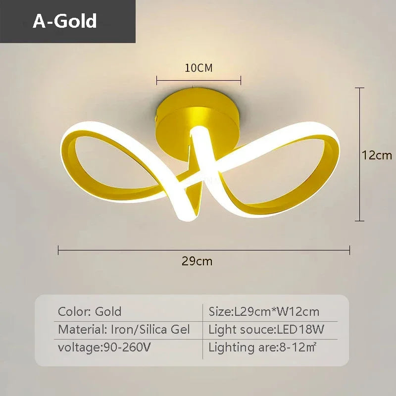 Modern LED Ceiling Light – Minimalist Line Fixture for Corridor, Entryway, Aisle, Staircase, and Indoor Decor – AC Powered, LED Bulb Included