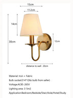 Elegant Fabric Wall Lamp - Vintage European Charm for Every Space