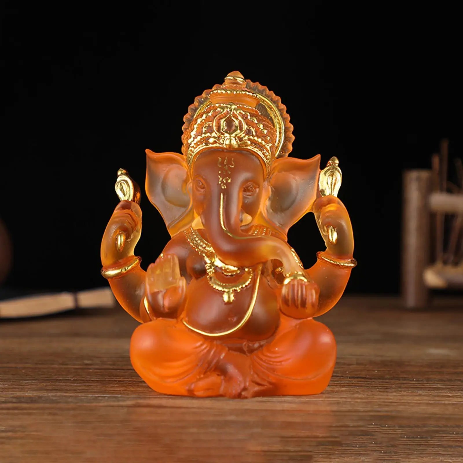 Rare colored semi-transparent Ganesh statues for luck in your home