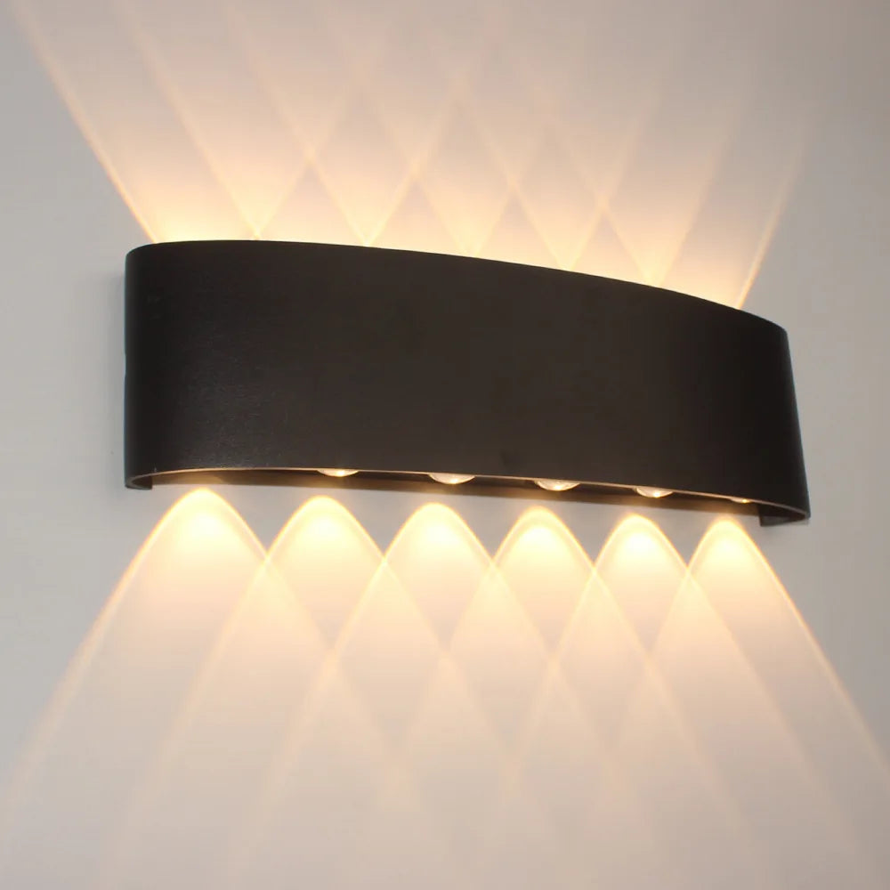 Body Motion Sensor Wall Light Waterproof Outdoor LED Wall Sconce Up Down Glowing Lamps Garden Yard Induction Corridor Wall Lamp