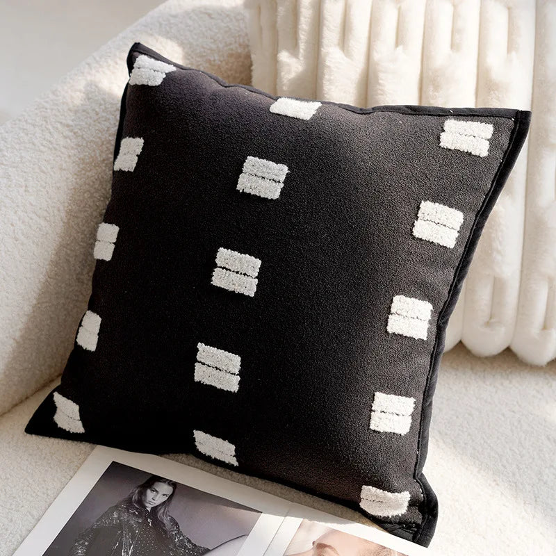 Luxury Embroidered Decorative Cushion with Horse Print for Sofa and Living Room
